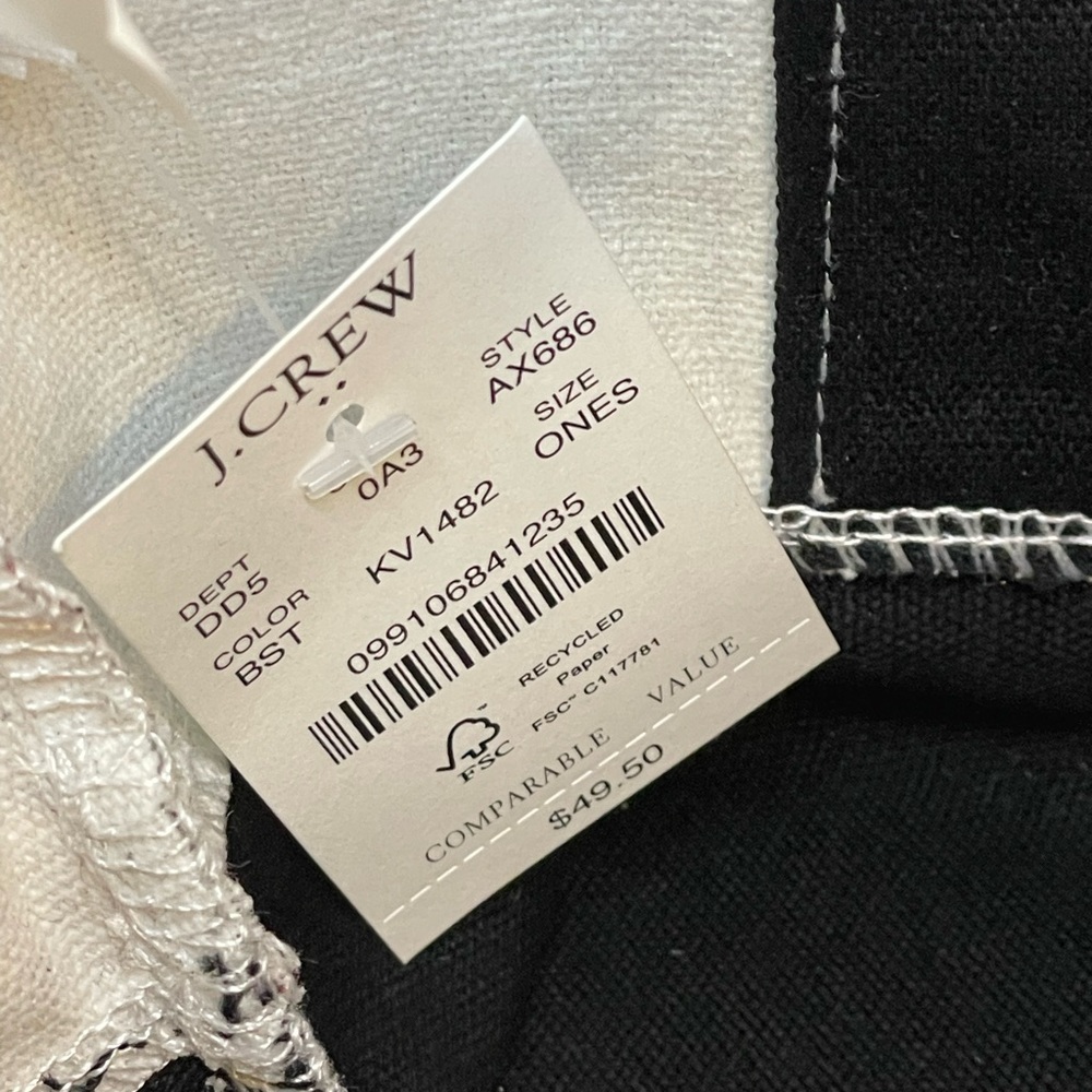 J. Crew Red Plaid Canvas Tote with Black Trim - Picture 4 of 4